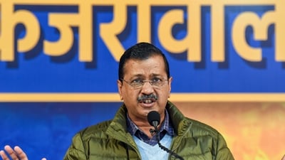 Aam Aadmi Party (AAP) National Convener Arvind Kejriwal addresses a press conference after BJP released its second manifesto. (ANI) Aam Aadmi Party (AAP) National Convener Arvind Kejriwal addresses a press conference after BJP released its second manifesto. (ANI)
