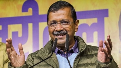 AAP national convener Arvind Kejriwal addresses a public meeting in support of party candidate Mukesh Goel, ahead of the Delhi Assembly elections, in New Delhi. (PTI) AAP national convener Arvind Kejriwal addresses a public meeting in support of party candidate Mukesh Goel, ahead of the Delhi Assembly elections, in New Delhi. (PTI)
