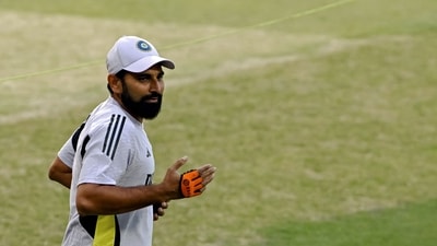 India's Mohammed Shami attends a practice session ahead of their first Twenty20 international cricket match against England at the Eden Gardens in Kolkata on January 19, 2025. (Photo by Dibyangshu SARKAR / AFP) (AFP) India's Mohammed Shami attends a practice session ahead of their first Twenty20 international cricket match against England at the Eden Gardens in Kolkata on January 19, 2025. (Photo by Dibyangshu SARKAR / AFP) (AFP)