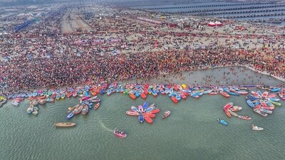 A view of Sangam on Makar Sankranti (Deepak Gupta/HT) A view of Sangam on Makar Sankranti (Deepak Gupta/HT)