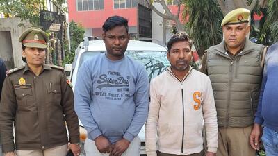In his FIR, the complainant Giri said the suspects were present in the bank when his son, Prince Kumar, had gone to deposit the cash. (Sakib Ali/HT Photo)