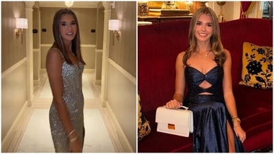 Kai Trump wore two ensembles for the Inaugural Ball. Kai Trump wore two ensembles for the Inaugural Ball.