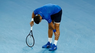Novak Djokovic had to take a medical time-out during the first set as he had discomfort in his groin and returned a few minutes later. (REUTERS)