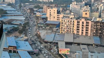The CRRI submitted a draft report after the survey, recommending two designs of elevated road above Shahberi village to offer a seamless commute. (Sunil Ghosh/HT Photo) The CRRI submitted a draft report after the survey, recommending two designs of elevated road above Shahberi village to offer a seamless commute. (Sunil Ghosh/HT Photo)