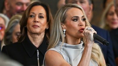 Carrie Underwood performs during the 60th Presidential Inauguration in the Rotunda of the U.S. Capitol in Washington, Monday, Jan. 20, 2025. ( Ricky Carioti/The Washington Post via AP, Pool)