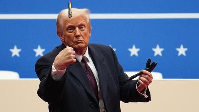 US President Donald Trump throws a pen after signing executive orders in Washington, DC, on January 20. (Getty Images via AFP) US President Donald Trump throws a pen after signing executive orders in Washington, DC, on January 20. (Getty Images via AFP)