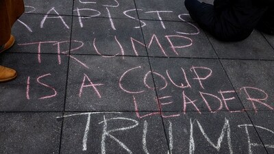 In Washington as well, where Donald Trump's inauguration took place, protesters rallied under the "People's March on Washington" banner to oppose the now US President's stance on a number of issues.&nbsp; (REUTERS)