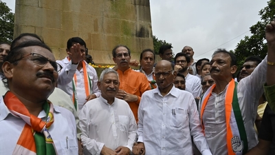Leaders of opposition Maha Vikas Aghadi (MVA) alliance meet for the first time after state assembly elections.