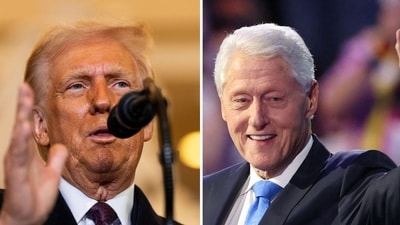 Bill Clinton appears unimpressed with Donald Trump's inaugural address (SHAWN THEW/POOL/Pool via REUTERS, AFP / CHARLY TRIBALLEAU) Bill Clinton appears unimpressed with Donald Trump's inaugural address (SHAWN THEW/POOL/Pool via REUTERS, AFP / CHARLY TRIBALLEAU)
