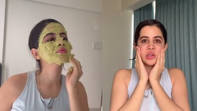 Uorfi Javed glows after using a homemade avocado face mask Uorfi Javed glows after using a homemade avocado face mask