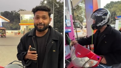 The video was shot at a fuel station in Jharkhand. (Instagram/@gopalll__07 ) The video was shot at a fuel station in Jharkhand. (Instagram/@gopalll__07 )