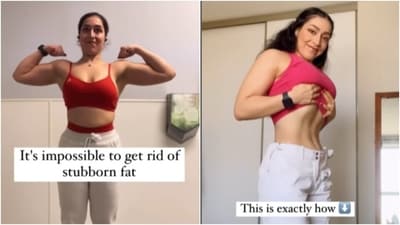 “How to lose 20 pounds while building muscle and getting stronger,” read an excerpt of Mahtab Ekay's post. (Instagram/@fitbymahtab) “How to lose 20 pounds while building muscle and getting stronger,” read an excerpt of Mahtab Ekay's post. (Instagram/@fitbymahtab)