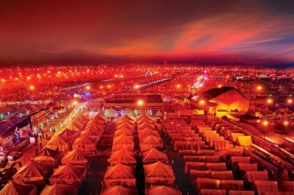 The mega tent city at Mahakumbh area The mega tent city at Mahakumbh area