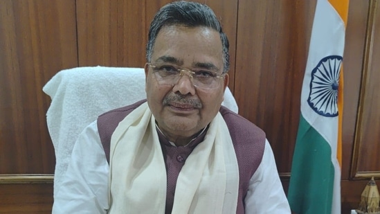 Jaiveer Singh, Culture and Tourism Minister of Uttar Pradesh.(Deep Saxena/HT)