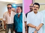 Bollywood actor Saif Ali Khan with auto-rickshaw driver Bhajan Singh Rana, who rushed him to the hospital (L), and Shiv Sena leader Sanjay Nirupam (R). Bollywood actor Saif Ali Khan with auto-rickshaw driver Bhajan Singh Rana, who rushed him to the hospital (L), and Shiv Sena leader Sanjay Nirupam (R).