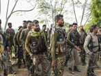 Fourteen Naxals, including a top CPI (Maoists) leader who was carrying a reward of <span class='webrupee'>₹</span>1 crore, were killed in a joint operation by central and state police forces along the Chhattisgarh-Odisha border. Fourteen Naxals, including a top CPI (Maoists) leader who was carrying a reward of <span class='webrupee'>₹</span>1 crore, were killed in a joint operation by central and state police forces along the Chhattisgarh-Odisha border.