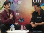 Akshay Kumar and Veer Pahariya visited HtCity office for Stars In The City. Akshay Kumar and Veer Pahariya visited HtCity office for Stars In The City.