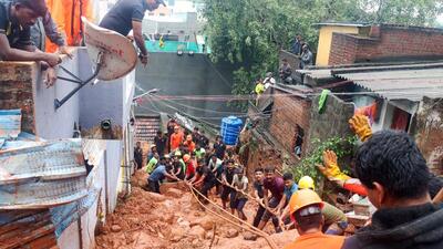 A second landslide hit Tiruvannamalai the next afternoon even as rescue operations were ongoing in the region to recover a family of seven (including three children) who were trapped inside their house when a first landslide hit. All of them were later found dead. (AFP) A second landslide hit Tiruvannamalai the next afternoon even as rescue operations were ongoing in the region to recover a family of seven (including three children) who were trapped inside their house when a first landslide hit. All of them were later found dead. (AFP)