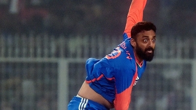 Varun Chakravarthy produced a masterclass to lead a clinical Indian bowling and fielding unit as the hosts beat England by seven wickets with as many as 43 balls to spare in the first T20I at the Eden Gardens on Wednesday. (ANI) Varun Chakravarthy produced a masterclass to lead a clinical Indian bowling and fielding unit as the hosts beat England by seven wickets with as many as 43 balls to spare in the first T20I at the Eden Gardens on Wednesday. (ANI)