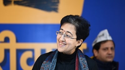 AAP leader Atishi along with Sanjay Singh addresses a press conference at AAP Party Headquarters in New Delhi, on Tuesday. (Sanchit Khanna/ Hindustan Times) AAP leader Atishi along with Sanjay Singh addresses a press conference at AAP Party Headquarters in New Delhi, on Tuesday. (Sanchit Khanna/ Hindustan Times)