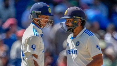India's captain Rohit Sharma, right, and India's Yashasvi Jaiswal during play on the last day of the fourth cricket test between Australia and India at the Melbourne Cricket Ground, Melbourne, Australia, Monday, Dec. 30 (AP) India's captain Rohit Sharma, right, and India's Yashasvi Jaiswal during play on the last day of the fourth cricket test between Australia and India at the Melbourne Cricket Ground, Melbourne, Australia, Monday, Dec. 30 (AP)
