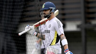 India's Virat Kohli prepares to bat during a practice session. (AFP) India's Virat Kohli prepares to bat during a practice session. (AFP)