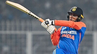 India's Abhishek Sharma plays a shot during the first Twenty20 international cricket match between India and England at the Eden Gardens in Kolkata on January 22 (AFP) India's Abhishek Sharma plays a shot during the first Twenty20 international cricket match between India and England at the Eden Gardens in Kolkata on January 22 (AFP)