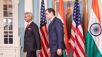 External affairs minister S Jaishankar and United States Secretary of State, Marco Rubio during Quad Foreign Ministers’ Meeting. (Dr. S. Jaishankar-X) External affairs minister S Jaishankar and United States Secretary of State, Marco Rubio during Quad Foreign Ministers’ Meeting. (Dr. S. Jaishankar-X)