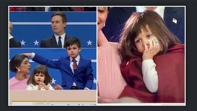 Usha and JD Vance are parents to three children, including five-year-old daughter Mirabel Rose and seven-year-old sons Vivek and Ewan Blaine. (X) Usha and JD Vance are parents to three children, including five-year-old daughter Mirabel Rose and seven-year-old sons Vivek and Ewan Blaine. (X)