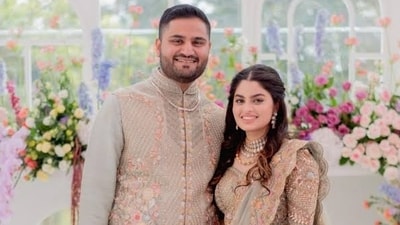 Jeet Adani and Diva Jaimin Shah got engaged in 2023. Jeet Adani and Diva Jaimin Shah got engaged in 2023.