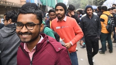 JEE Main 2025 day 1 in pics: &nbsp;The first session of the JEE Main 2025 ended at 12 pm.&nbsp; (Santosh Kumar)
