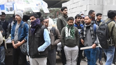 JEE Main 2025 day 1 in pics: &nbsp;Carrying of admit cards is compulsory to enter the JEE Mains 2025 examination hall.&nbsp; (Santosh Kumar)