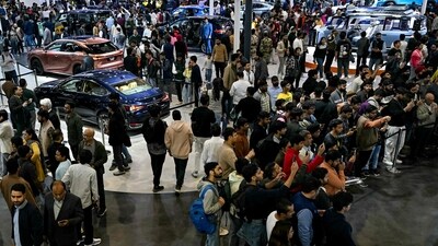 Over a period of five days, the exhibits have garnered more than 5 lakh visitors according to the expo website. The exhibits were held at Bharat Mandapam and Yashobhoomi in Delhi as well as India Expo Centre and Mart, Greater Noida. (Money Sharma/AFP)