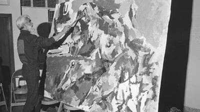 Judicial magistrate first class Sahil Monga of Patiala House court passed the order on Monday. (MF Husain in a picture dated 2 January 1969 (N Thyagarajan/Hindustan Times)) Judicial magistrate first class Sahil Monga of Patiala House court passed the order on Monday. (MF Husain in a picture dated 2 January 1969 (N Thyagarajan/Hindustan Times))