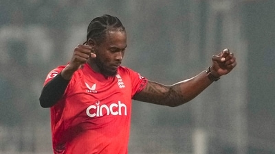 India were buoyed by a 41-run opening stand between Sanju Samson and Abhishek Sharma. Like Buttler was for the batting lineup, Jofra Archer was the only effective cog in England's bowling as he dismissed Samson and Suryakumar Yadav in the same over. Archer bowled all four of his overs in the first 10 overs and finished with figures of 2/21. (PTI) India were buoyed by a 41-run opening stand between Sanju Samson and Abhishek Sharma. Like Buttler was for the batting lineup, Jofra Archer was the only effective cog in England's bowling as he dismissed Samson and Suryakumar Yadav in the same over. Archer bowled all four of his overs in the first 10 overs and finished with figures of 2/21. (PTI)