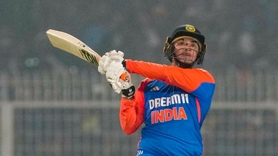 Abhishek unleashed carnage once Archer's spell was done. He raced to his half-century in just 20 balls. (PTI) Abhishek unleashed carnage once Archer's spell was done. He raced to his half-century in just 20 balls. (PTI)