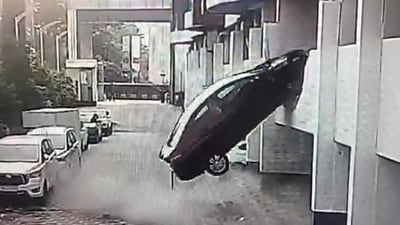 The incident was captured by a CCTV camera. The incident was captured by a CCTV camera.
