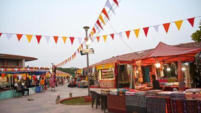Shilp Haat in Noida’s Sector 33 gets decked up to host the three-day celebrations, starting January 24. (Sunil Ghosh/HT Photo) Shilp Haat in Noida’s Sector 33 gets decked up to host the three-day celebrations, starting January 24. (Sunil Ghosh/HT Photo)