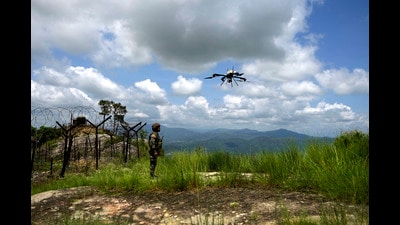The army troops picked up the movement of the drone around 1 am and fired nearly a dozen rounds. (AP/photo for representation only)