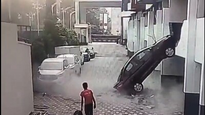 The incident reportedly took place on Sunday morning however no injuries were reported. (VIDEO GRAB)