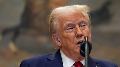 President Donald Trump speaks in the Roosevelt Room of the White House, Tuesday, Jan. 21, 2025, in Washington. (AP Photo/Julia Demaree Nikhinson) (AP)