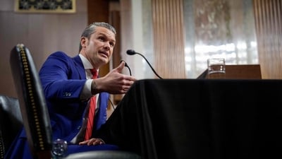 Pete Hegseth, President-elect Donald Trump's nominee for Secretary of Defense, must receive 51 votes in favor to be formally approved as the top Pentagon official. (Getty Images via AFP) Pete Hegseth, President-elect Donald Trump's nominee for Secretary of Defense, must receive 51 votes in favor to be formally approved as the top Pentagon official. (Getty Images via AFP)