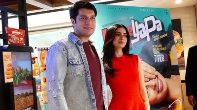 Khushi Kapoor and Junaid Khan promoting their new film, Loveyapa