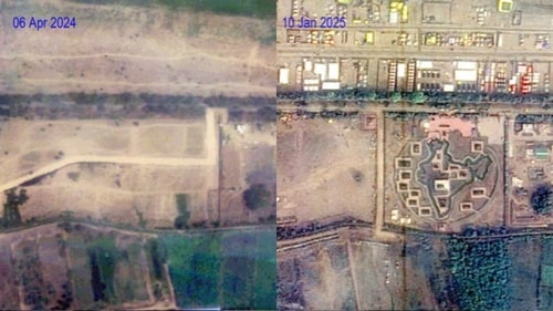 The following image shows improved facilities at Shivalay Park in Prayagraj from 6 April 2024 to 10 January 2025. (ISRO-NSRC) The following image shows improved facilities at Shivalay Park in Prayagraj from 6 April 2024 to 10 January 2025. (ISRO-NSRC)