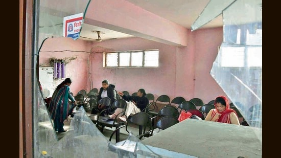 Commuters at the women’s waiting room at Ludhiana bus stand on Tuesday (HT Photo)