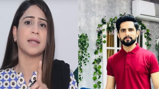 YouTubers Sohaib Chaudhry and Sana Amjad (Image source: ANI, Instagram)
