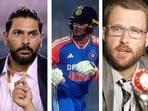 Abhishek Sharma paid tribute to some cricket legends. Abhishek Sharma paid tribute to some cricket legends.