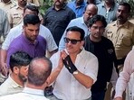 Actor Saif Ali Khan greets as he arrives at his residence after getting discharged from Lilavati Hospital, in Mumbai on Tuesday. (File Photo/ ANI) Actor Saif Ali Khan greets as he arrives at his residence after getting discharged from Lilavati Hospital, in Mumbai on Tuesday. (File Photo/ ANI)
