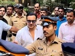 Bollywood actor Saif Ali Khan at his residence after he was discharged from Lilavati Hospital, in Mumbai. Bollywood actor Saif Ali Khan at his residence after he was discharged from Lilavati Hospital, in Mumbai.
