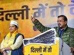 Former Delhi Chief Minister and Aam Aadmi Party (AAP) National Convener Arvind Kejriwal addresses a public meeting in Delhi. Former Delhi Chief Minister and Aam Aadmi Party (AAP) National Convener Arvind Kejriwal addresses a public meeting in Delhi.